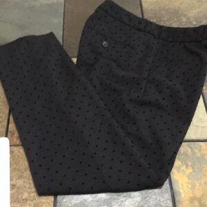 Banana Republic Avery polkadots, size 0, black pants